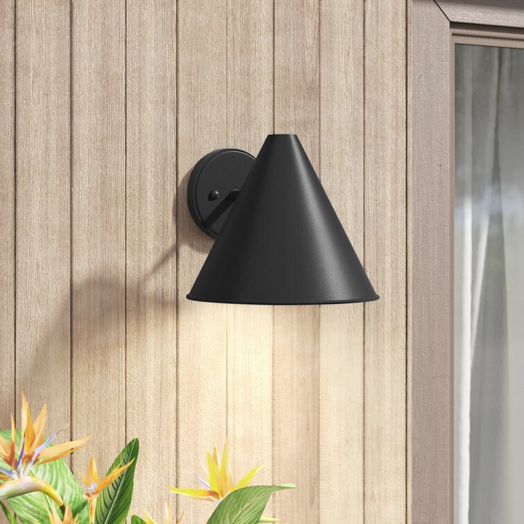 Outdoor armed store sconce